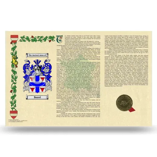 Borrel Armorial History Landscape Style