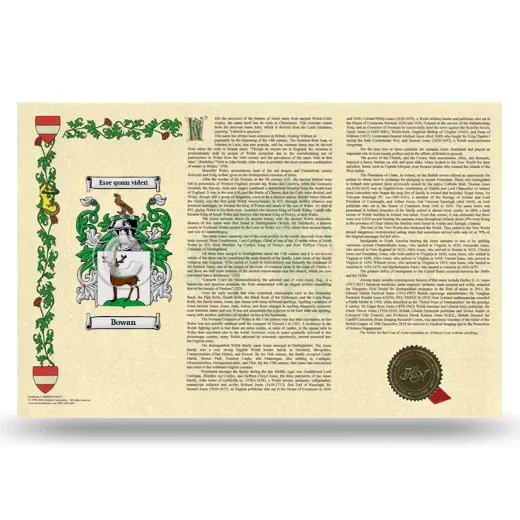 Bowan Armorial History Landscape Style