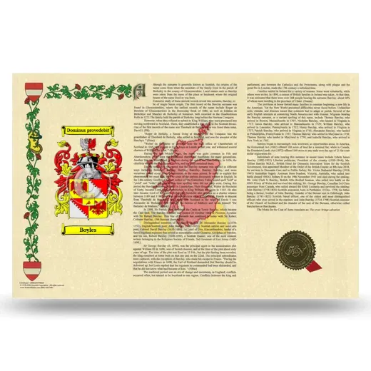 Boyles Armorial History Landscape Style