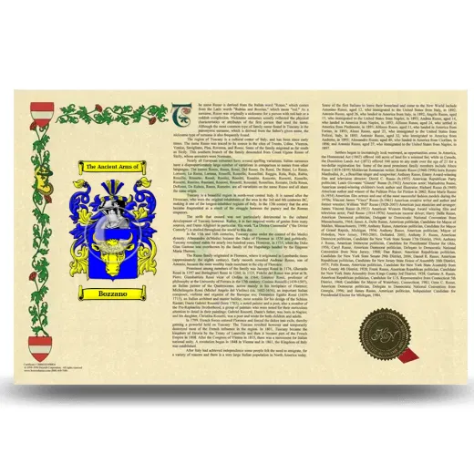 Bozzano Armorial History Landscape Style