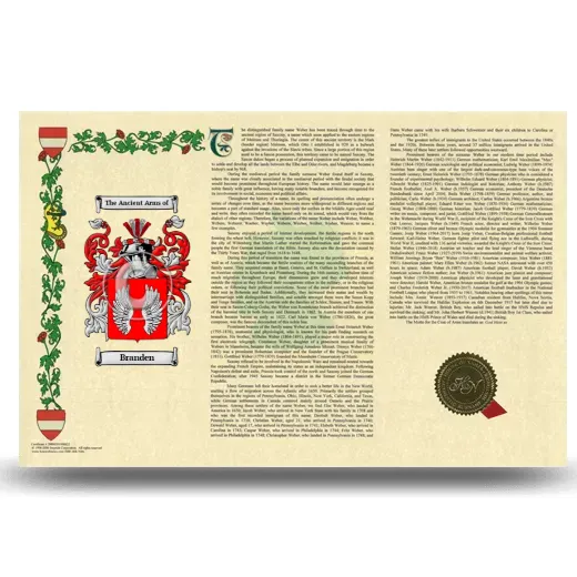 Branden Armorial History Landscape Style
