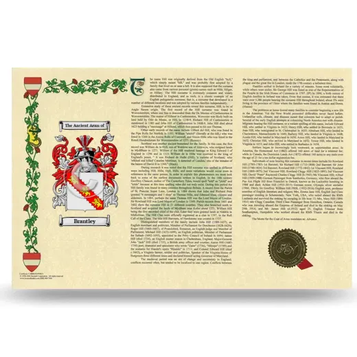Brantley Armorial History Landscape Style