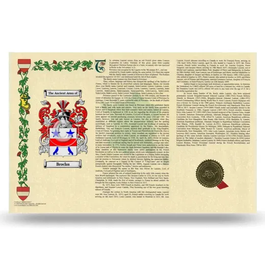 Brochu Armorial History Landscape Style