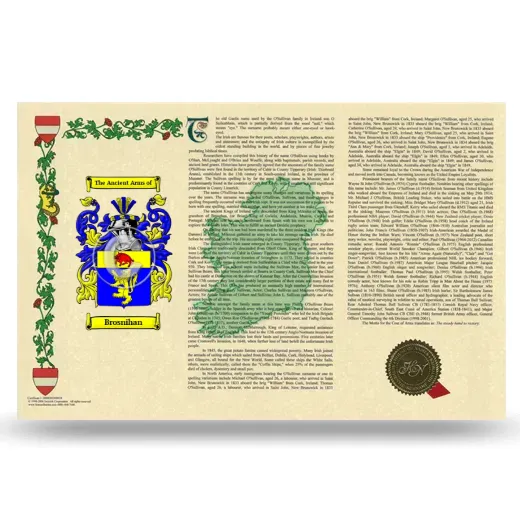 Brosnihan Armorial History Landscape Style