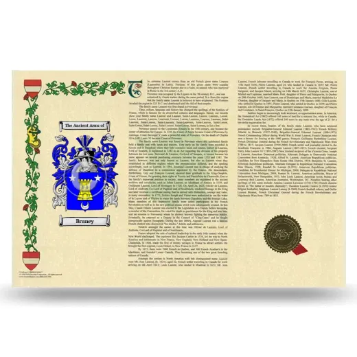 Bruney Armorial History Landscape Style