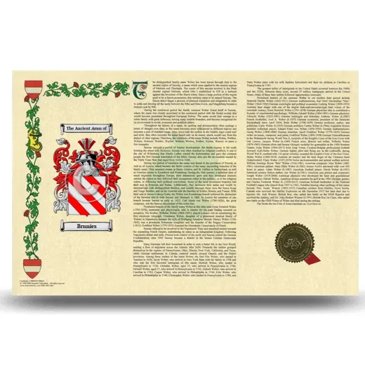 Brunies Armorial History Landscape Style