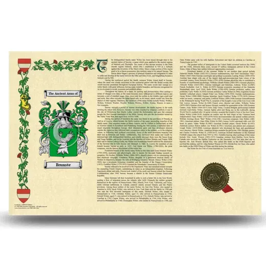 Brunste Armorial History Landscape Style