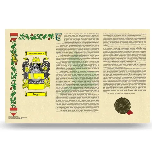Buggs Armorial History Landscape Style