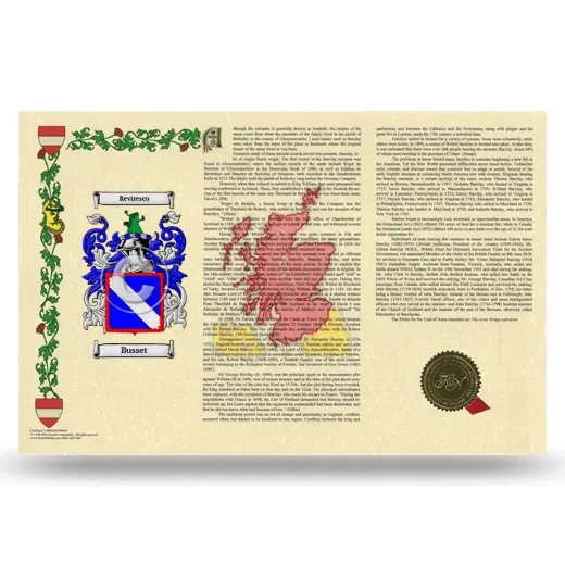 Busset Armorial History Landscape Style