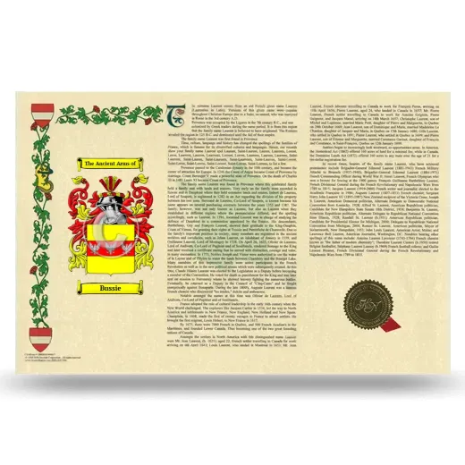 Bussie Armorial History Landscape Style