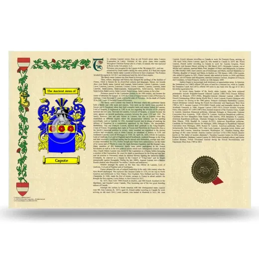 Capote Armorial History Landscape Style