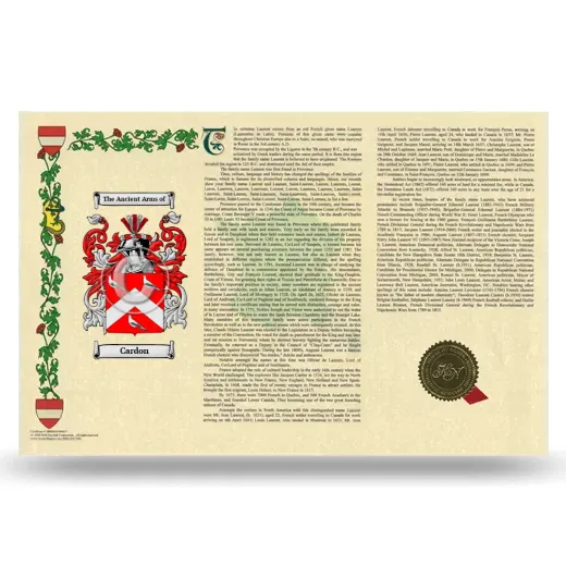 Cardon Armorial History Landscape Style