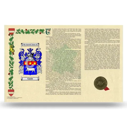 Carrie Armorial History Landscape Style