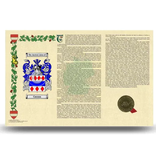 Cassan Armorial History Landscape Style