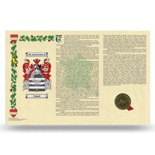 Casset Armorial History Landscape Style