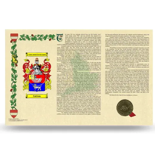 Catton Armorial History Landscape Style