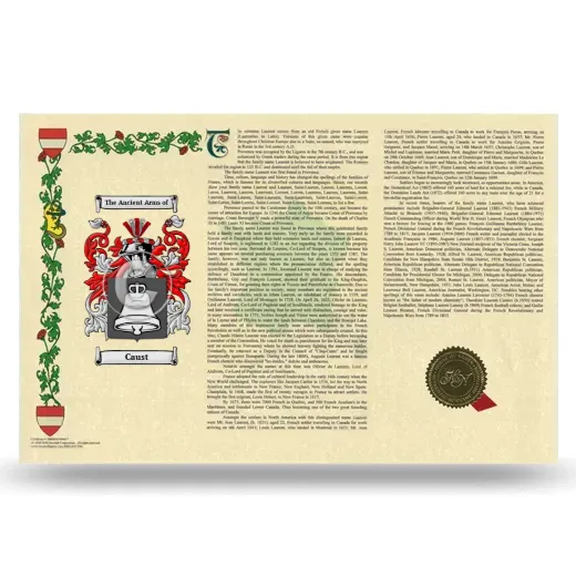 Caust Armorial History Landscape Style