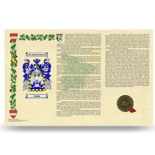 Cerda Armorial History Landscape Style