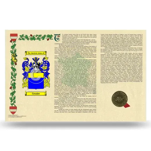 Cesaire Armorial History Landscape Style