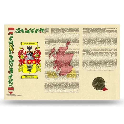 Chancelor Armorial History Landscape Style