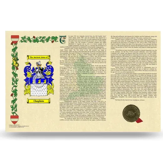 Chaplain Armorial History Landscape Style