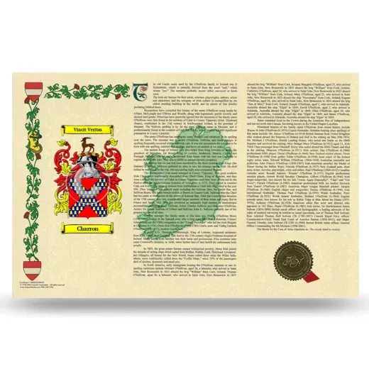 Charron Armorial History Landscape Style