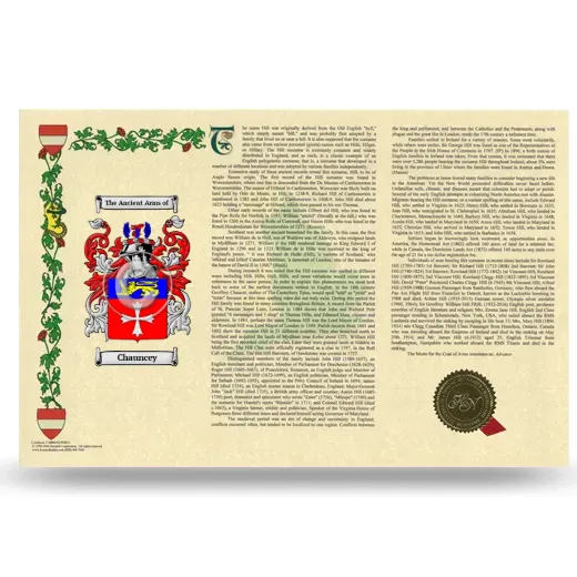 Chauncey Armorial History Landscape Style