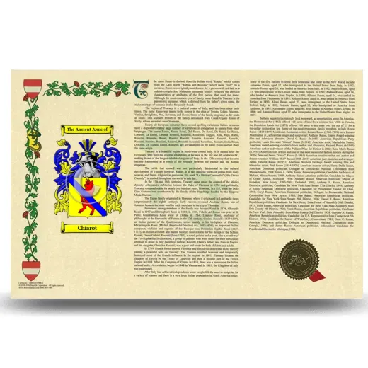 Chiarot Armorial History Landscape Style