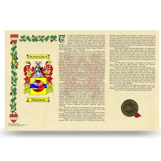 Christensen Armorial History Landscape Style