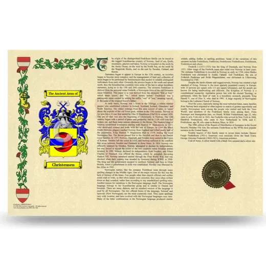 Christensen Armorial History Landscape Style