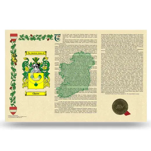 Claree Armorial History Landscape Style