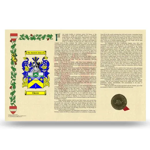Claver Armorial History Landscape Style