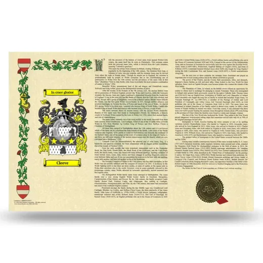Cleeve Armorial History Landscape Style