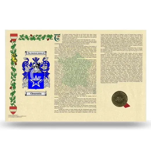 Clementin Armorial History Landscape Style