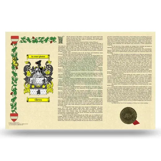 Cleves Armorial History Landscape Style