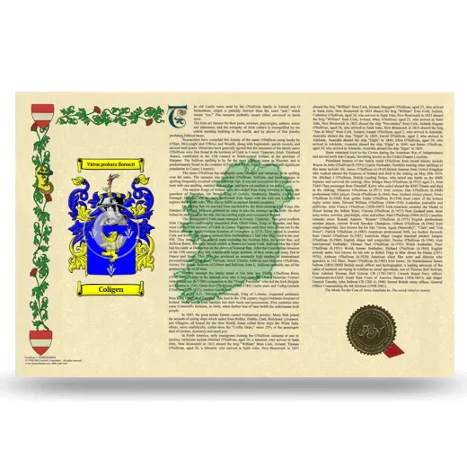 Coligen Armorial History Landscape Style