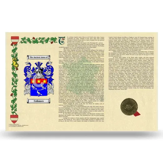 Colomes Armorial History Landscape Style