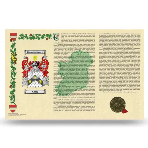 Cooly Armorial History Landscape Style