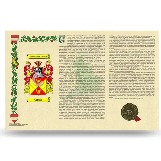 Copple Armorial History Landscape Style