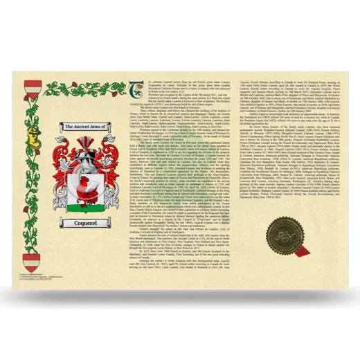 Coquerel Armorial History Landscape Style