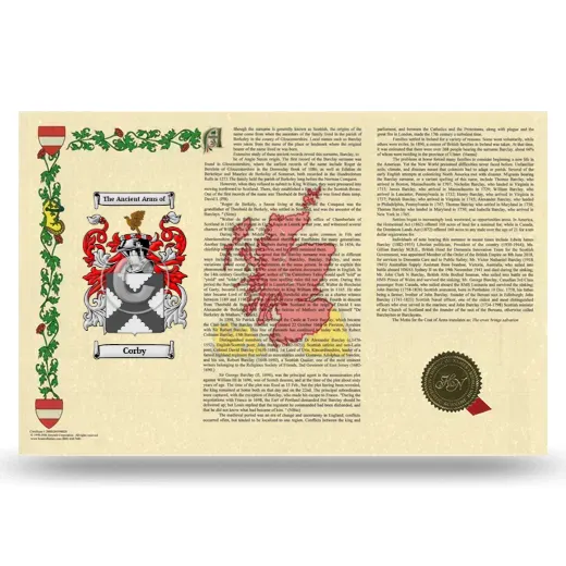 Corby Armorial History Landscape Style