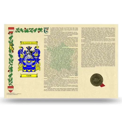 Corde Armorial History Landscape Style