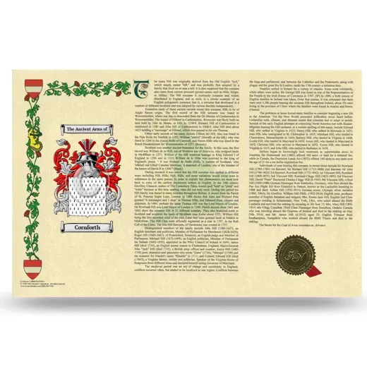 Cornforth Armorial History Landscape Style