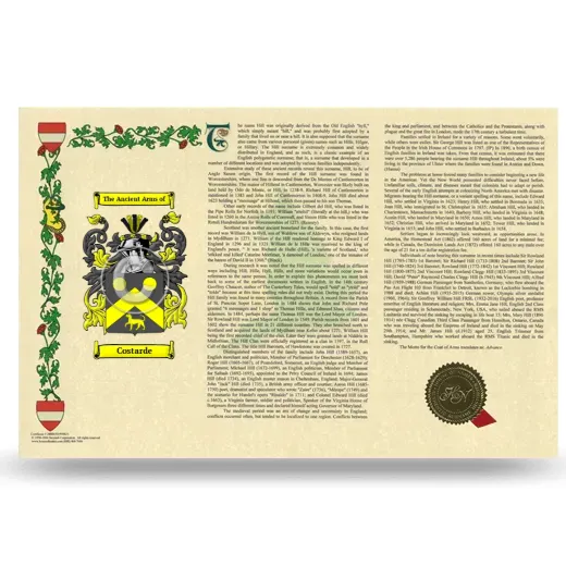 Costarde Armorial History Landscape Style
