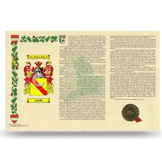 Cotella Armorial History Landscape Style