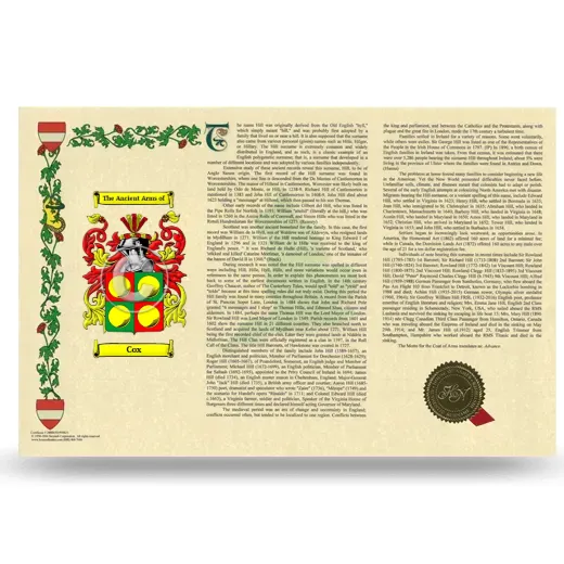 Cox Armorial History Landscape Style