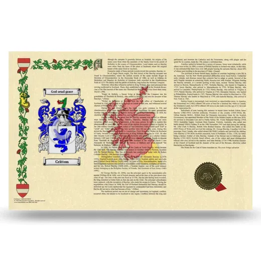 Critton Armorial History Landscape Style