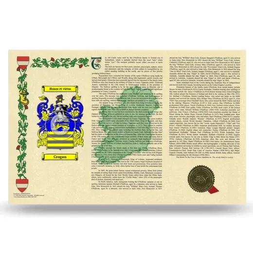 Crogan Armorial History Landscape Style