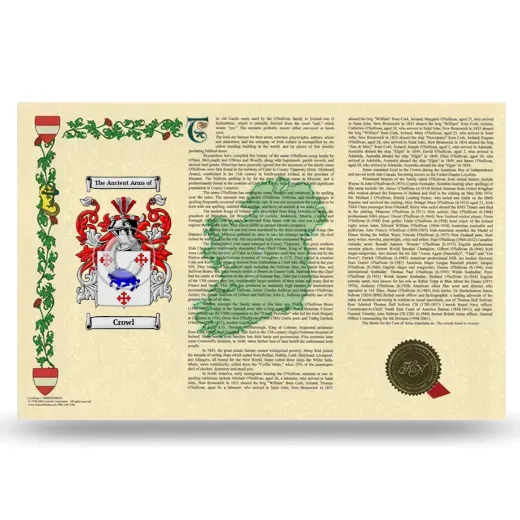 Crowl Armorial History Landscape Style