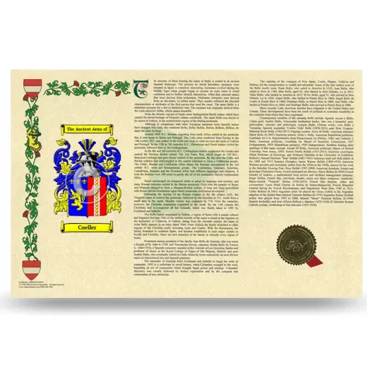 Cueller Armorial History Landscape Style